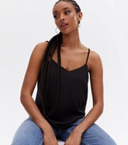 New Look Black Strappy Back Cami